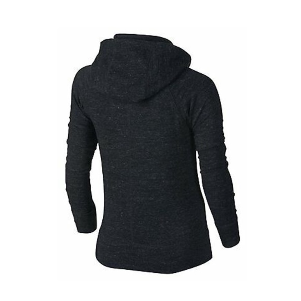 nike girls vintage zip gym hoodie charcoal grey large - Picture 4 of 10